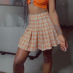 Pleated school girl skirt